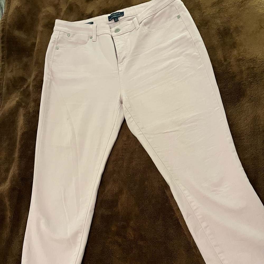 Talbots pale pink crop jeggings